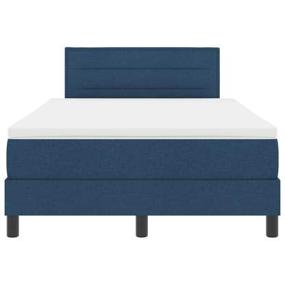 Boxspringbed met matras en LED stof blauw 120x200 cm