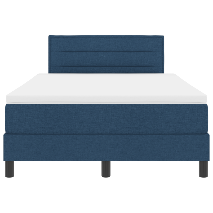 Boxspringbed met matras en LED stof blauw 120x200 cm