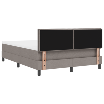 Boxspringbed met Matras & LED Taupe 140x190 cm Stof