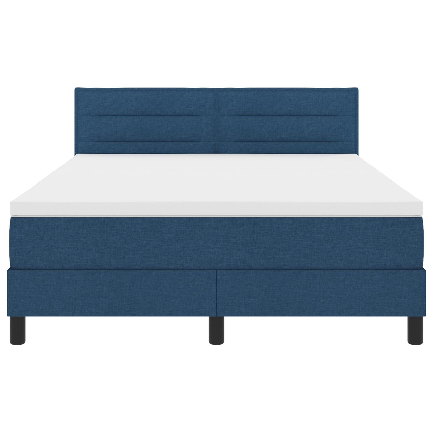 Boxspringbed met matras en LED stof blauw 140x200 cm