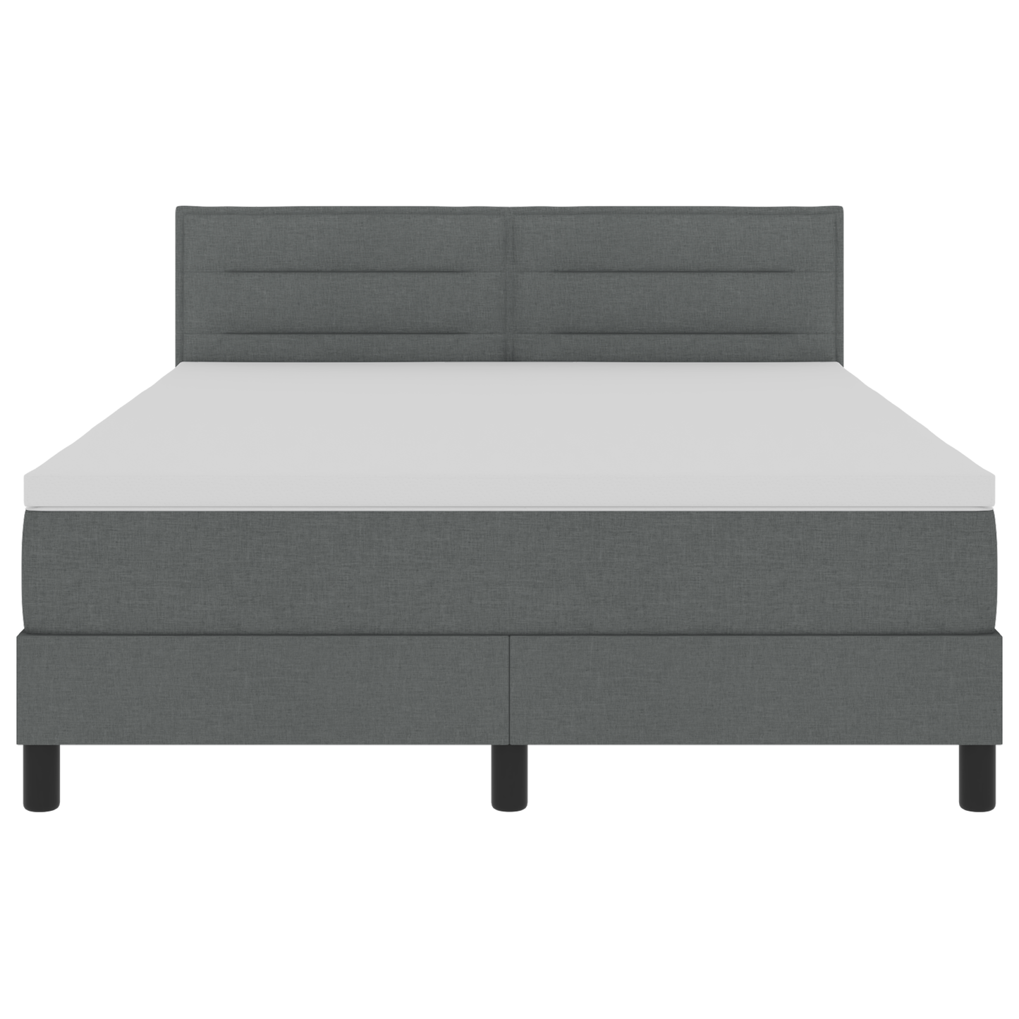 Boxspringbed met matras en LED stof donkergrijs 160x200 cm