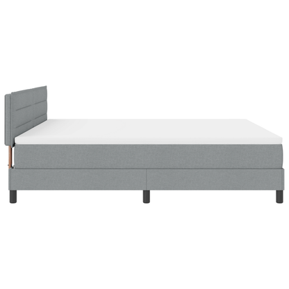 Boxspringbed met Matras & LED Licht Grijs 180x200 cm Stof