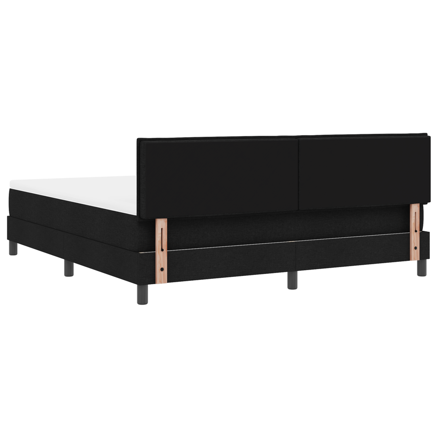 Boxspringbed met Matras & LED Zwart 180x200 cm Stof