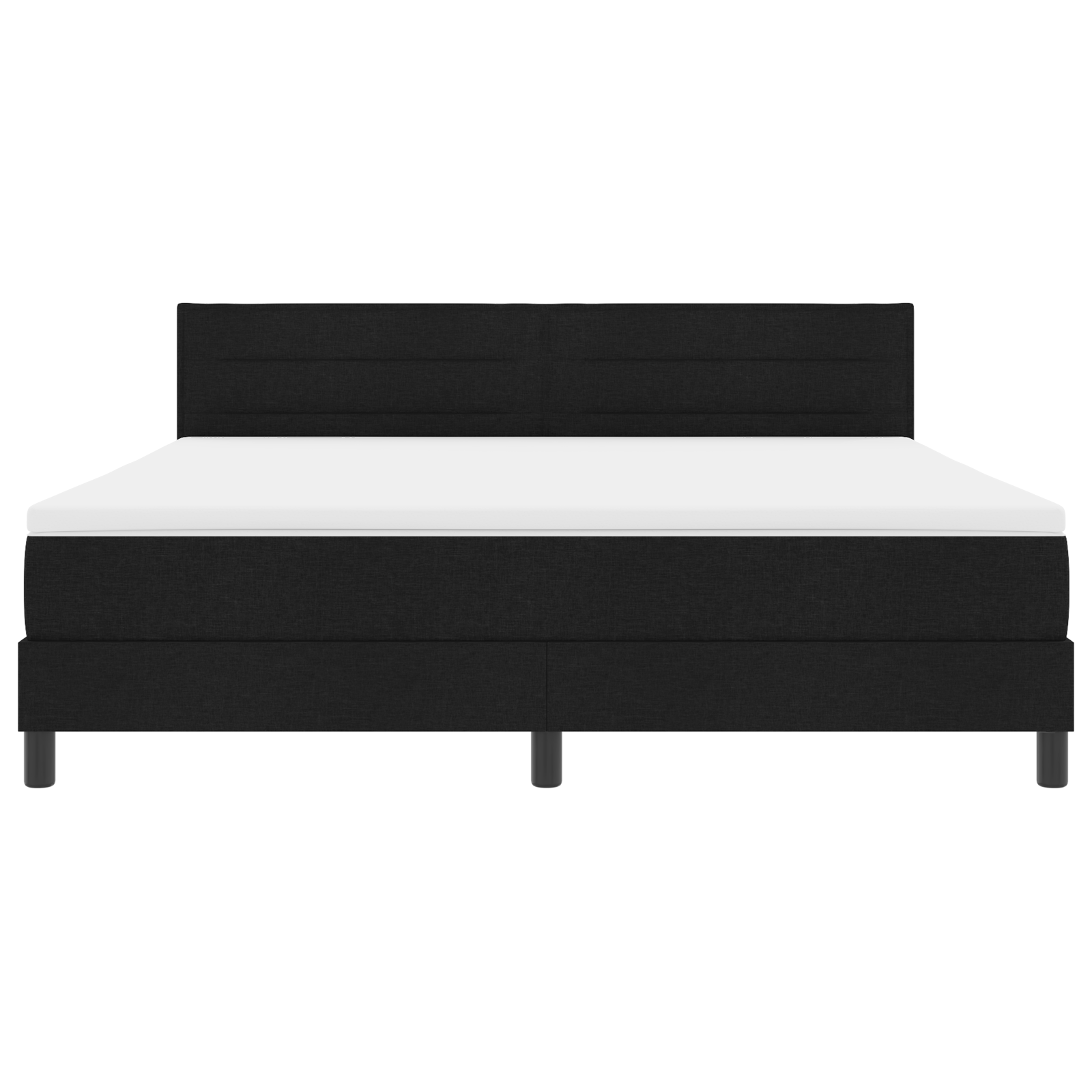 Boxspringbed met Matras & LED Zwart 180x200 cm Stof
