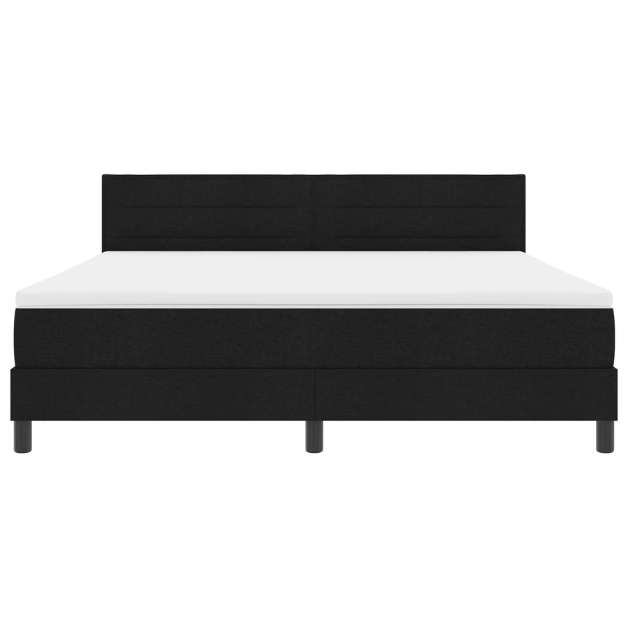 Boxspringbed met Matras & LED Zwart 180x200 cm Stof