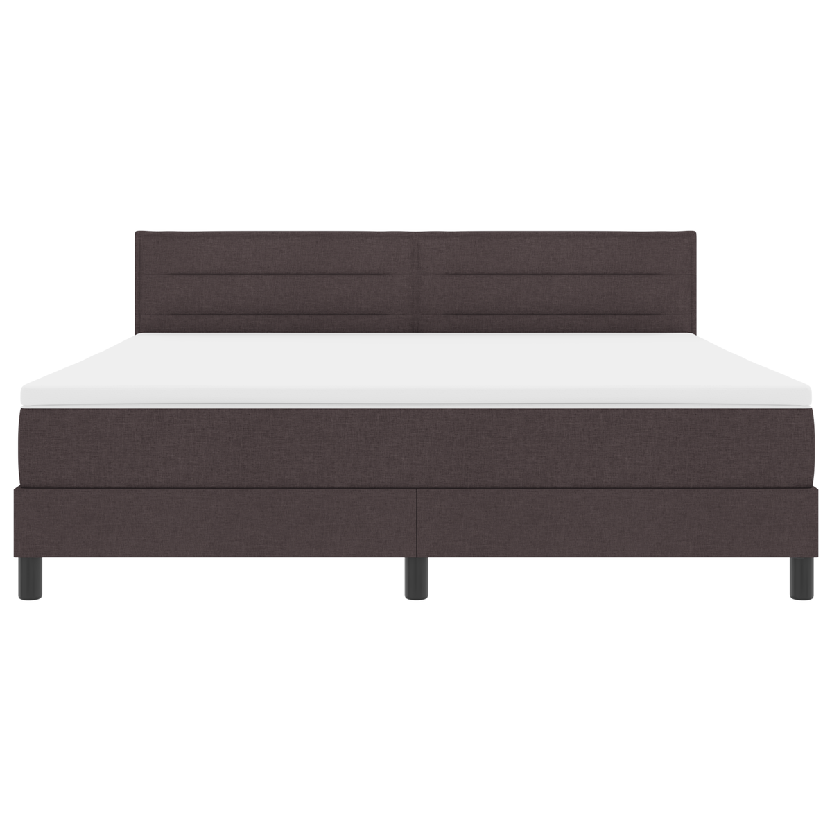 Boxspringbed met matras en LED stof donkerbruin 180x200 cm