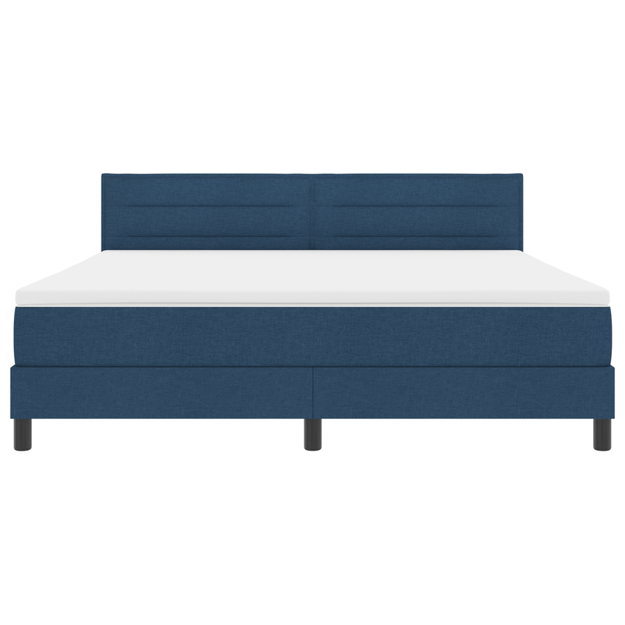 Boxspring Bed met Matras & LED Blauw 180x200 cm Stof