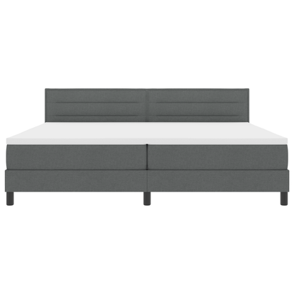 Boxspringbed met matras en LED stof donkergrijs 200x200 cm