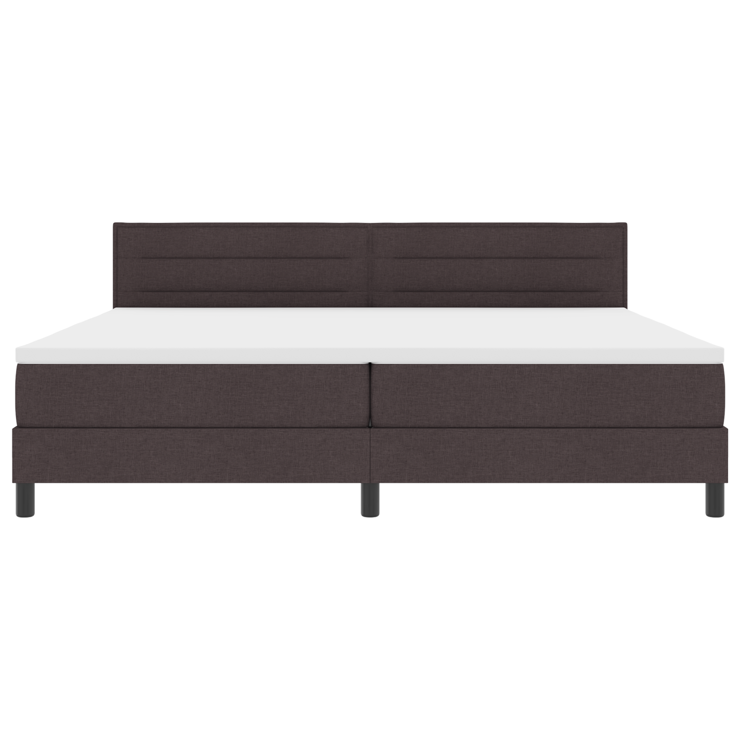 Boxspringbed met matras en LED stof donkerbruin 200x200 cm