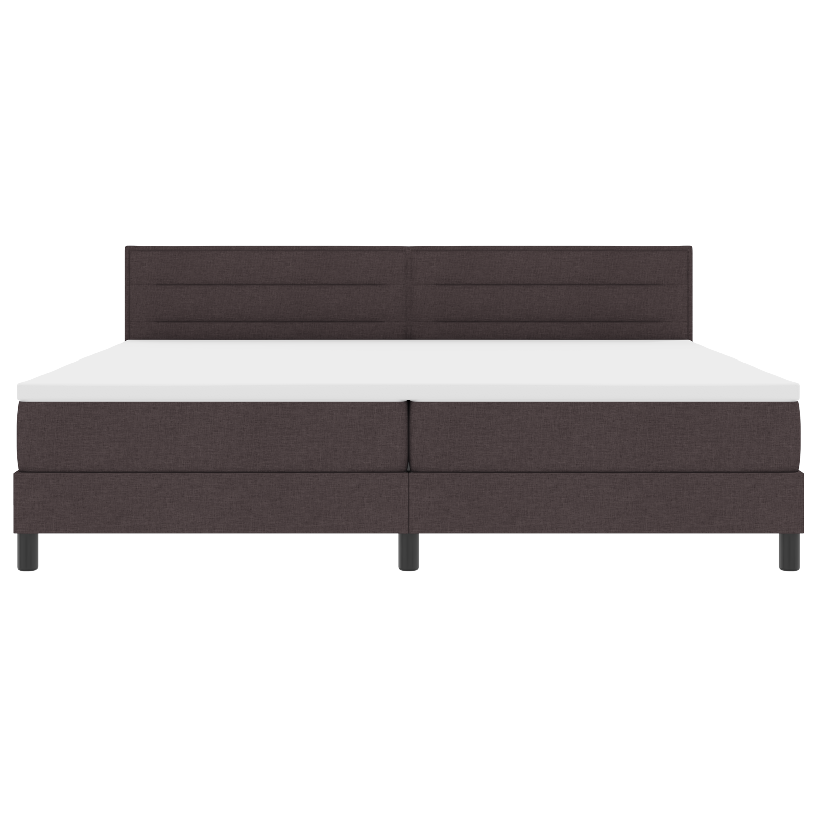 Boxspringbed met matras en LED stof donkerbruin 200x200 cm