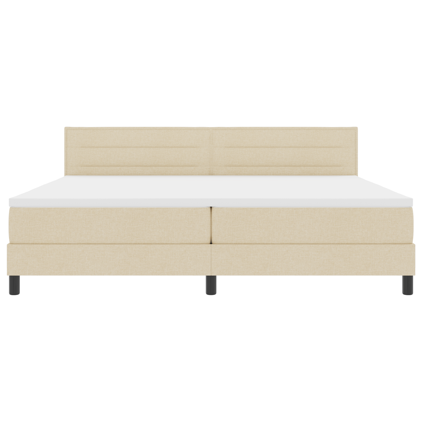 Boxspringbed met matras en LED stof crèmekleurig 200x200 cm