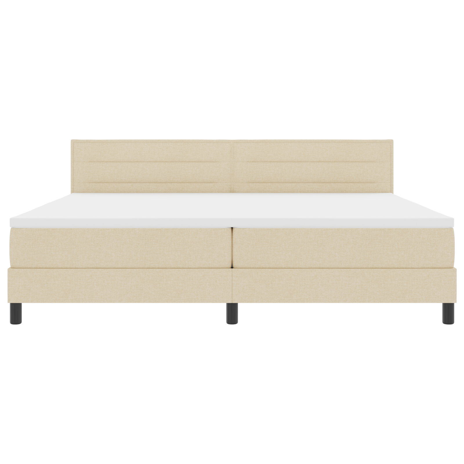Boxspringbed met matras en LED stof crèmekleurig 200x200 cm