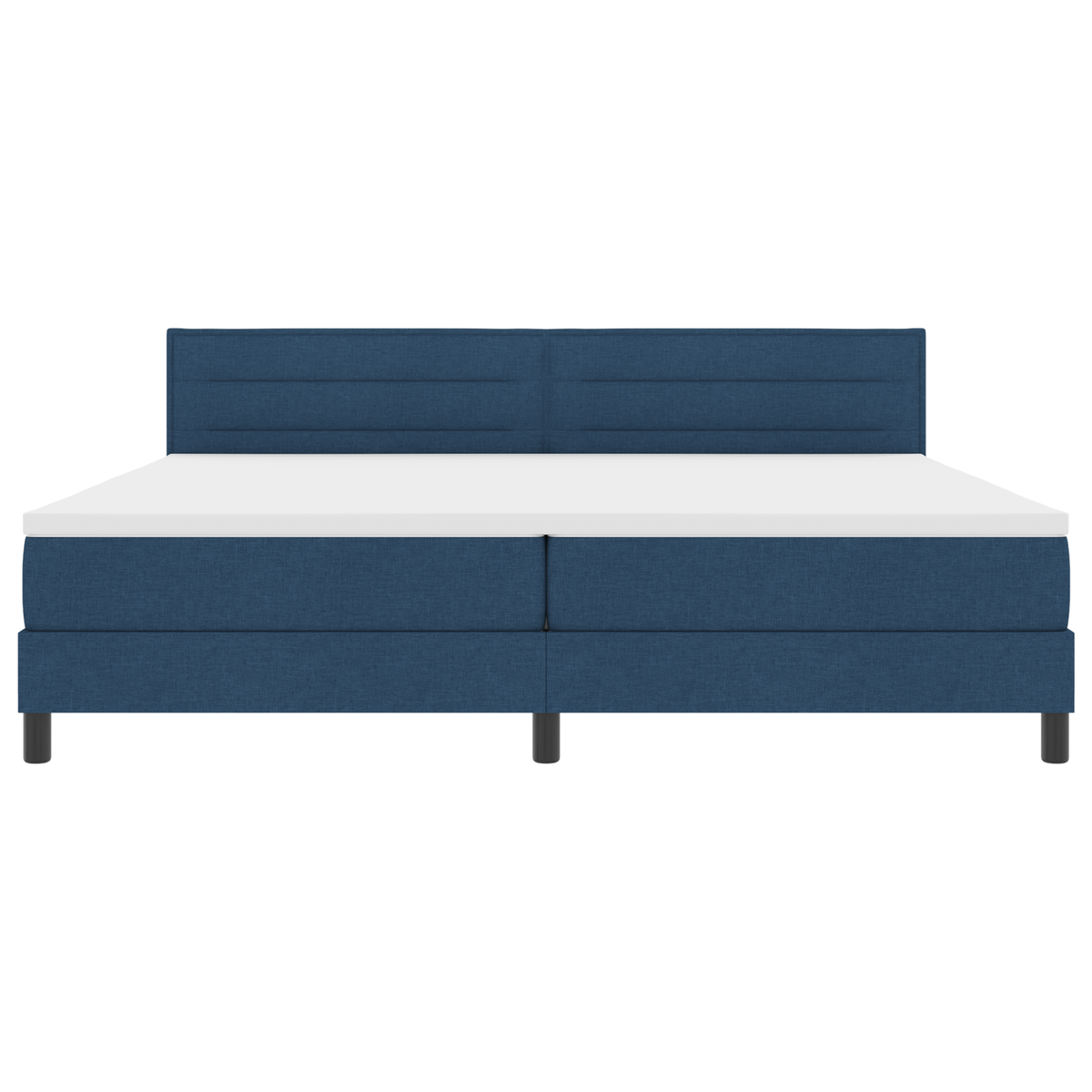 Boxspringbed met matras en LED stof blauw 200x200 cm