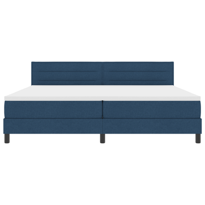 Boxspringbed met matras en LED stof blauw 200x200 cm