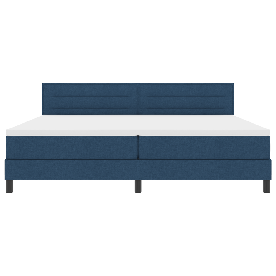 Boxspringbed met matras en LED stof blauw 200x200 cm