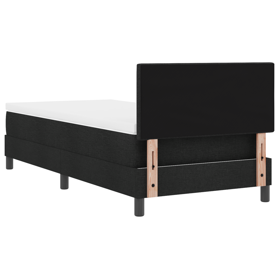 Boxspringbed met matras en LED stof zwart 90x190 cm