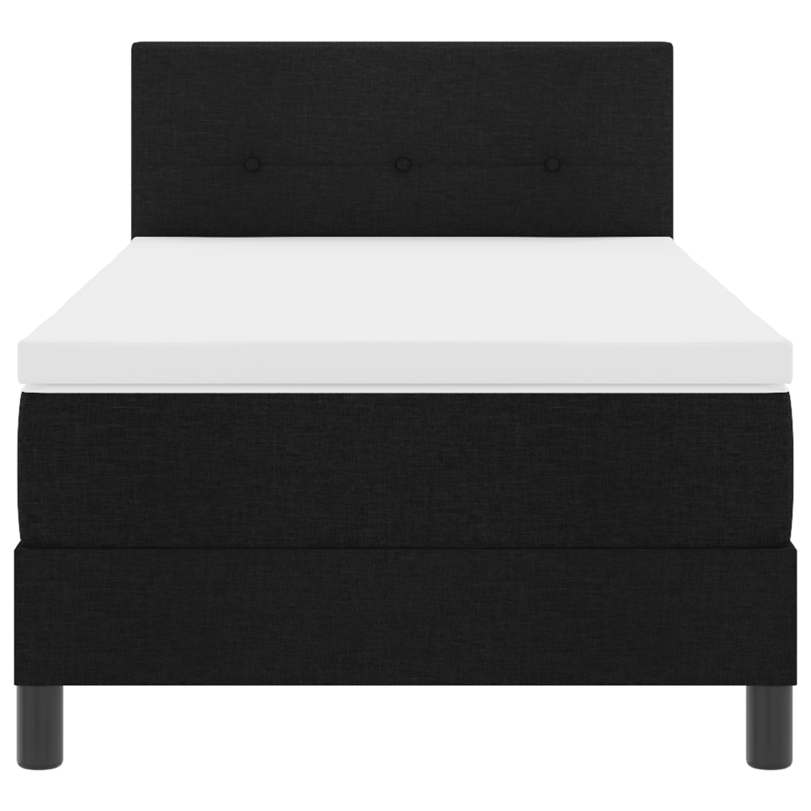 Boxspringbed met matras en LED stof zwart 90x190 cm