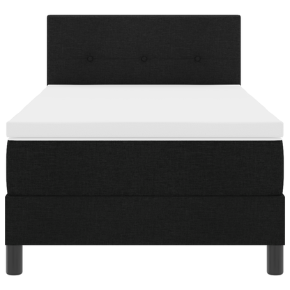 Boxspringbed met matras en LED stof zwart 90x190 cm