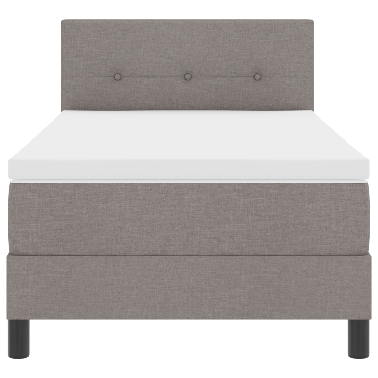 Boxspringbed met matras en LED stof taupe 90x200 cm