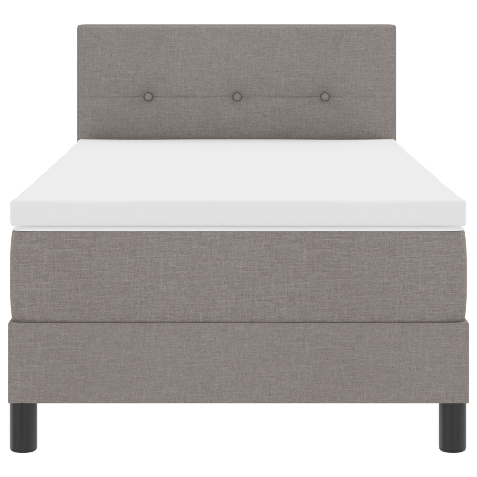 Boxspringbed met matras en LED stof taupe 90x200 cm