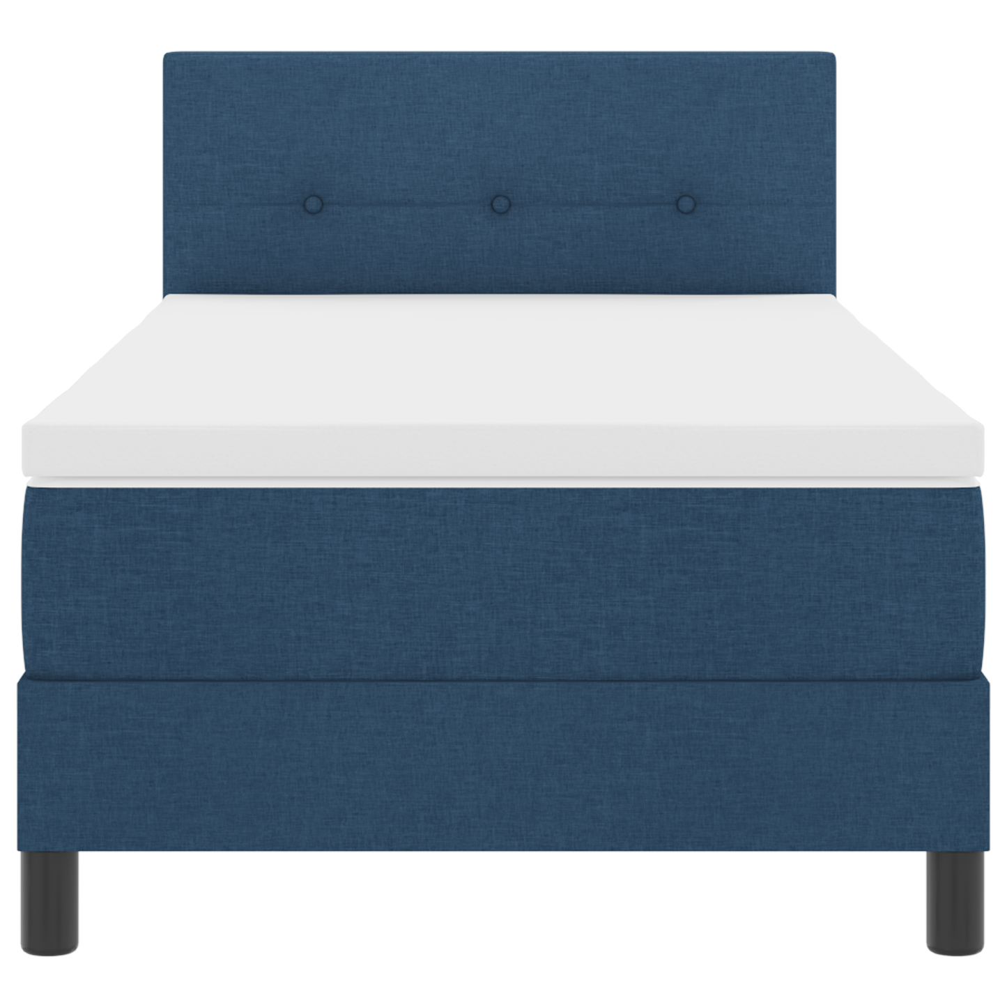 Boxspringbed met matras en LED stof blauw 90x200 cm