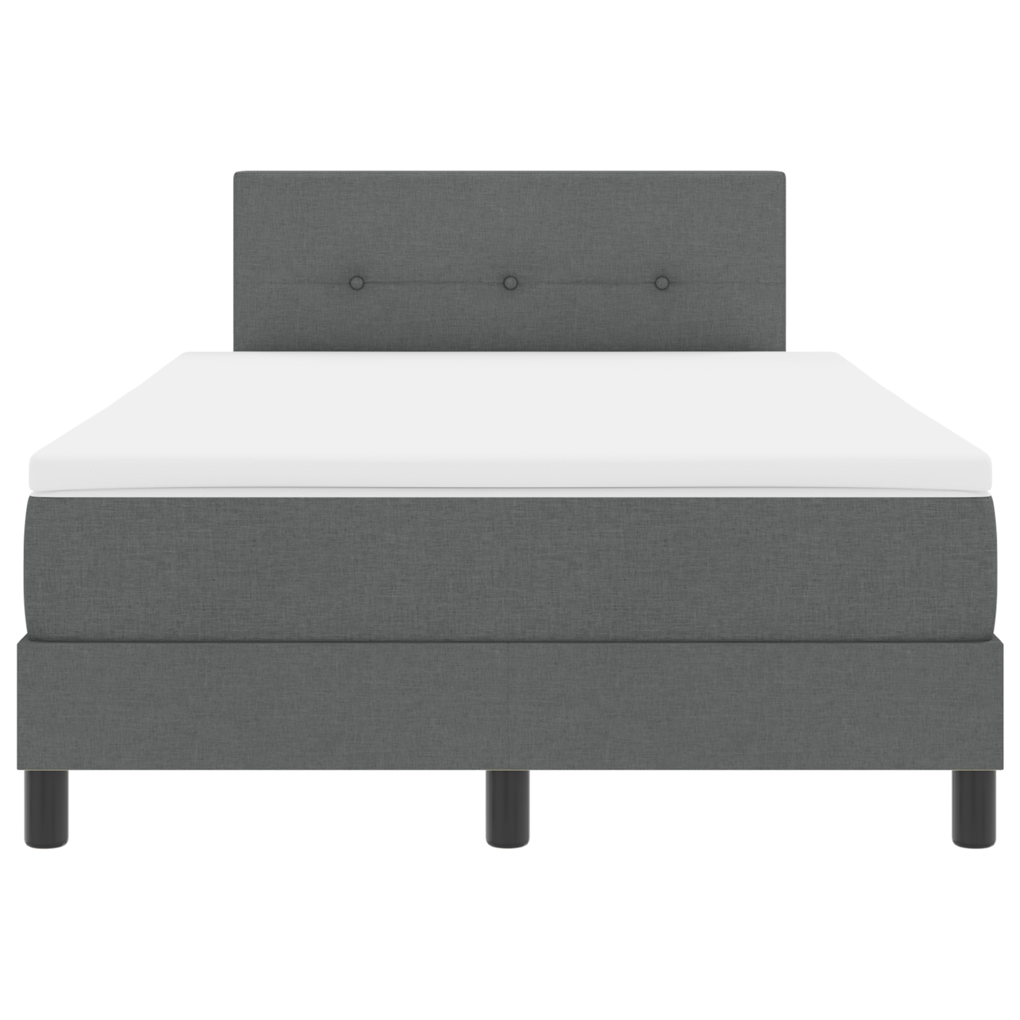 Boxspring Bed met Matras & LED Donkergrijs 120x190 cm Stof