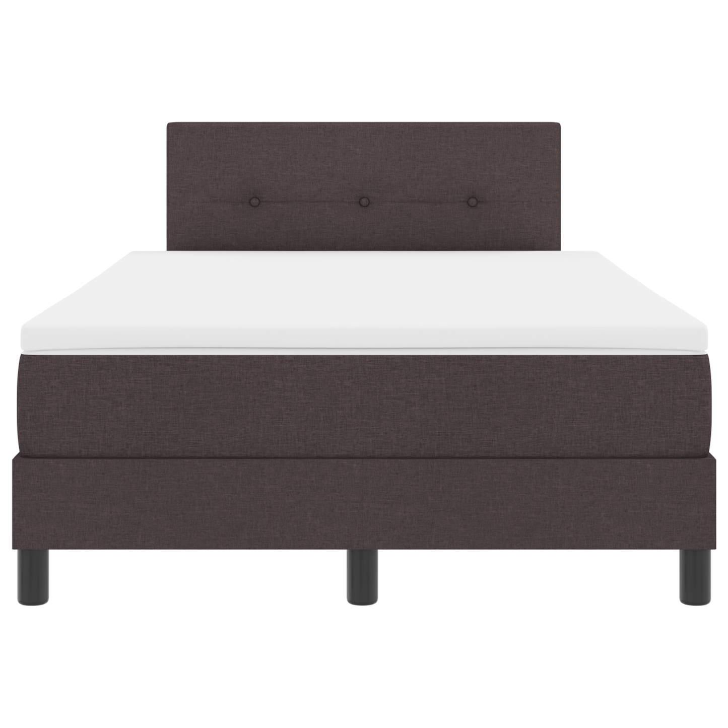 Boxspringbed met matras en LED stof donkerbruin 120x200 cm