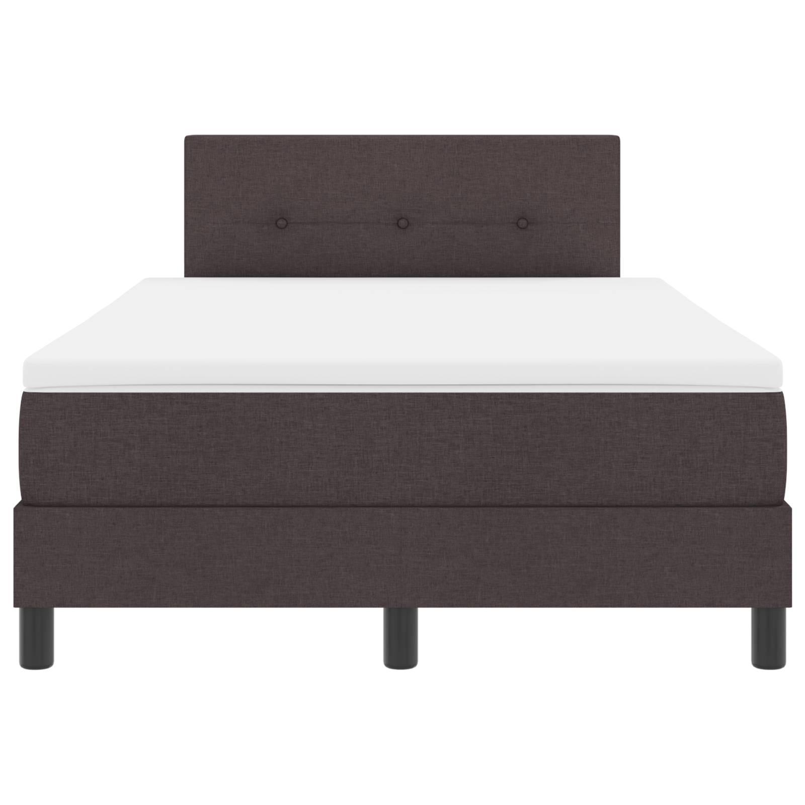 Boxspringbed met matras en LED stof donkerbruin 120x200 cm