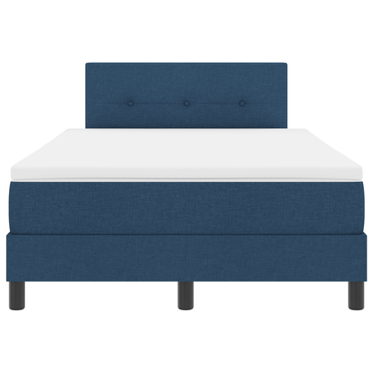 Boxspringbed met matras en LED stof blauw 120x200 cm