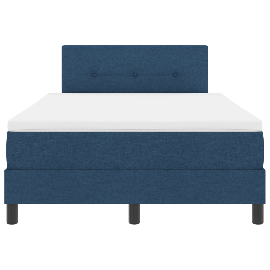 Boxspringbed met matras en LED stof blauw 120x200 cm