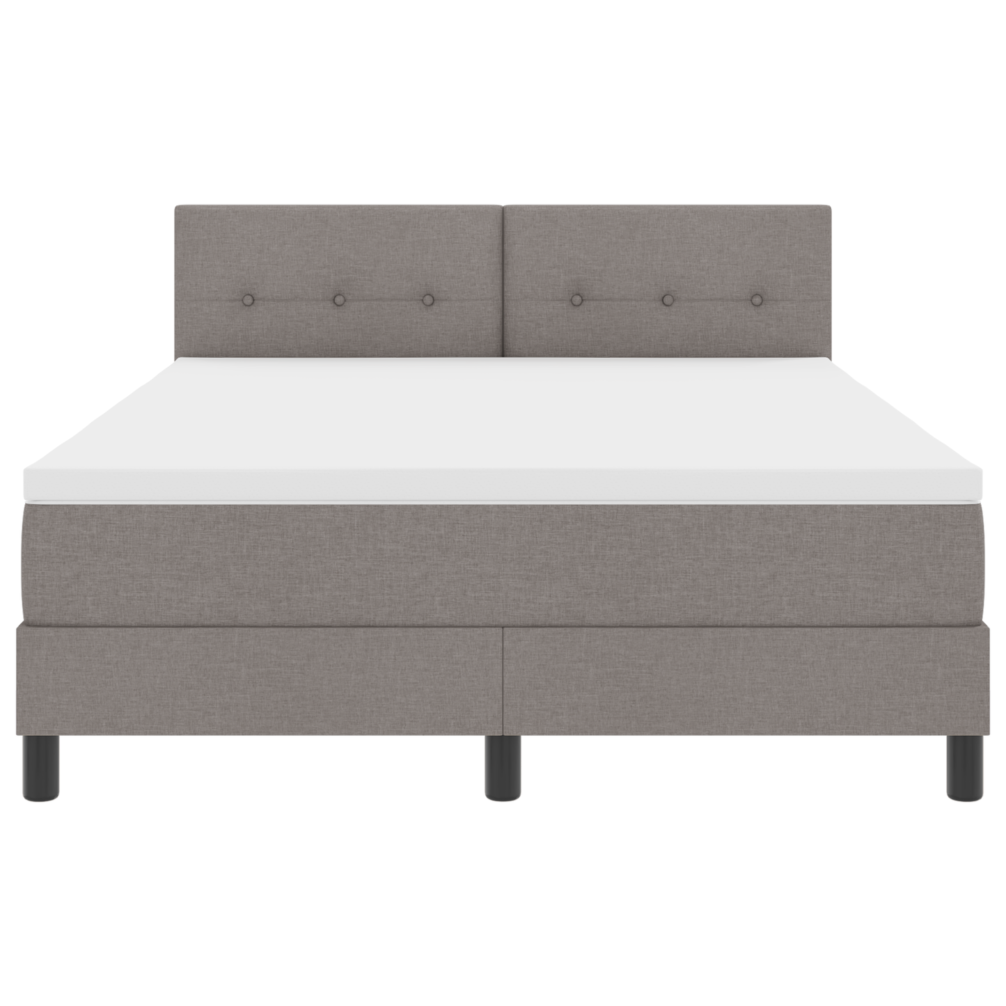 Boxspringbed met Matras & LED Taupe 140x190 cm Stof