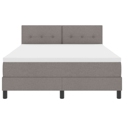 Boxspringbed met Matras & LED Taupe 140x190 cm Stof