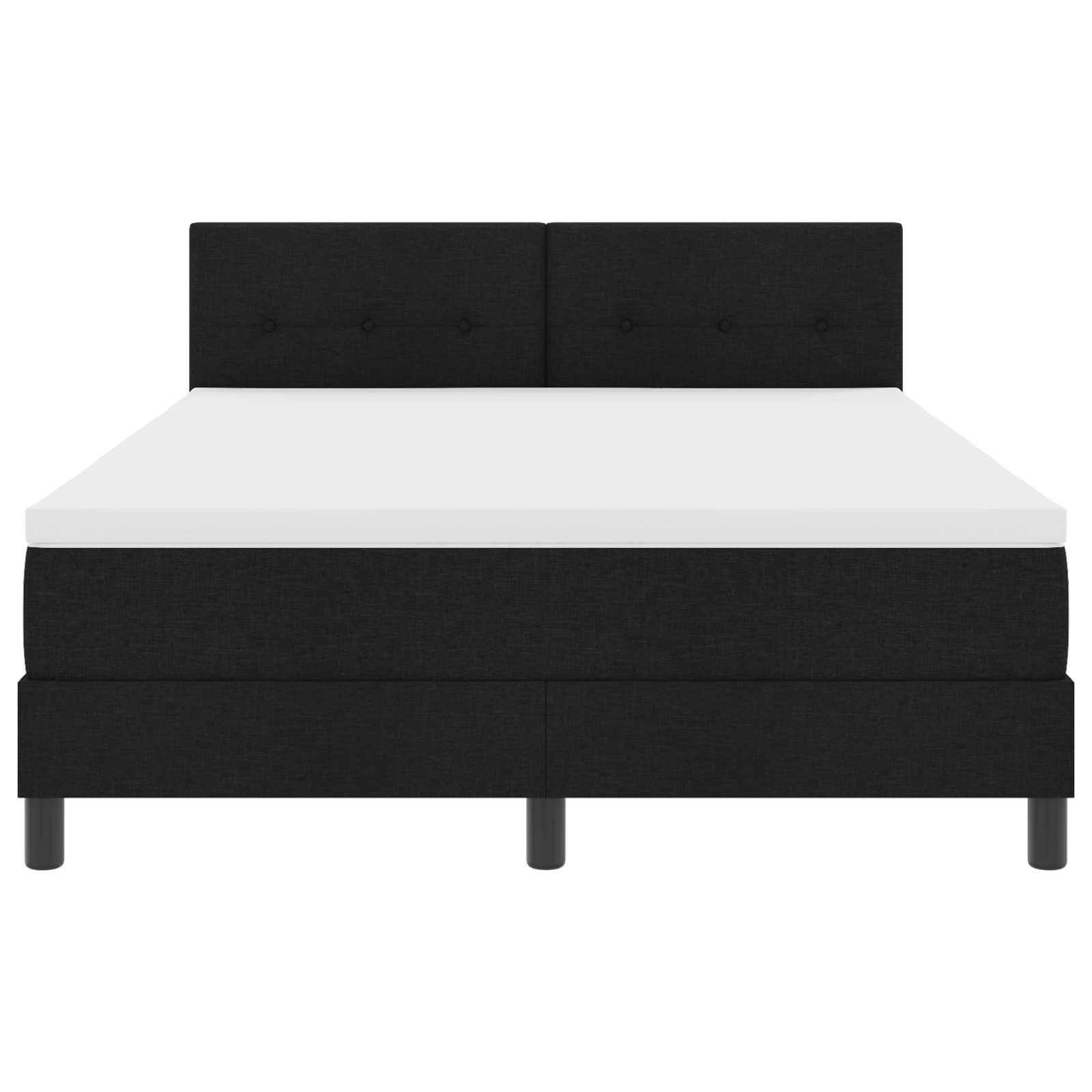 Boxspring Bed met Matras & LED Zwart 140x200 cm Stof