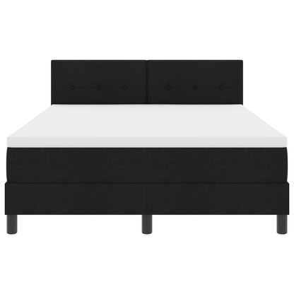 Boxspring Bed met Matras & LED Zwart 140x200 cm Stof