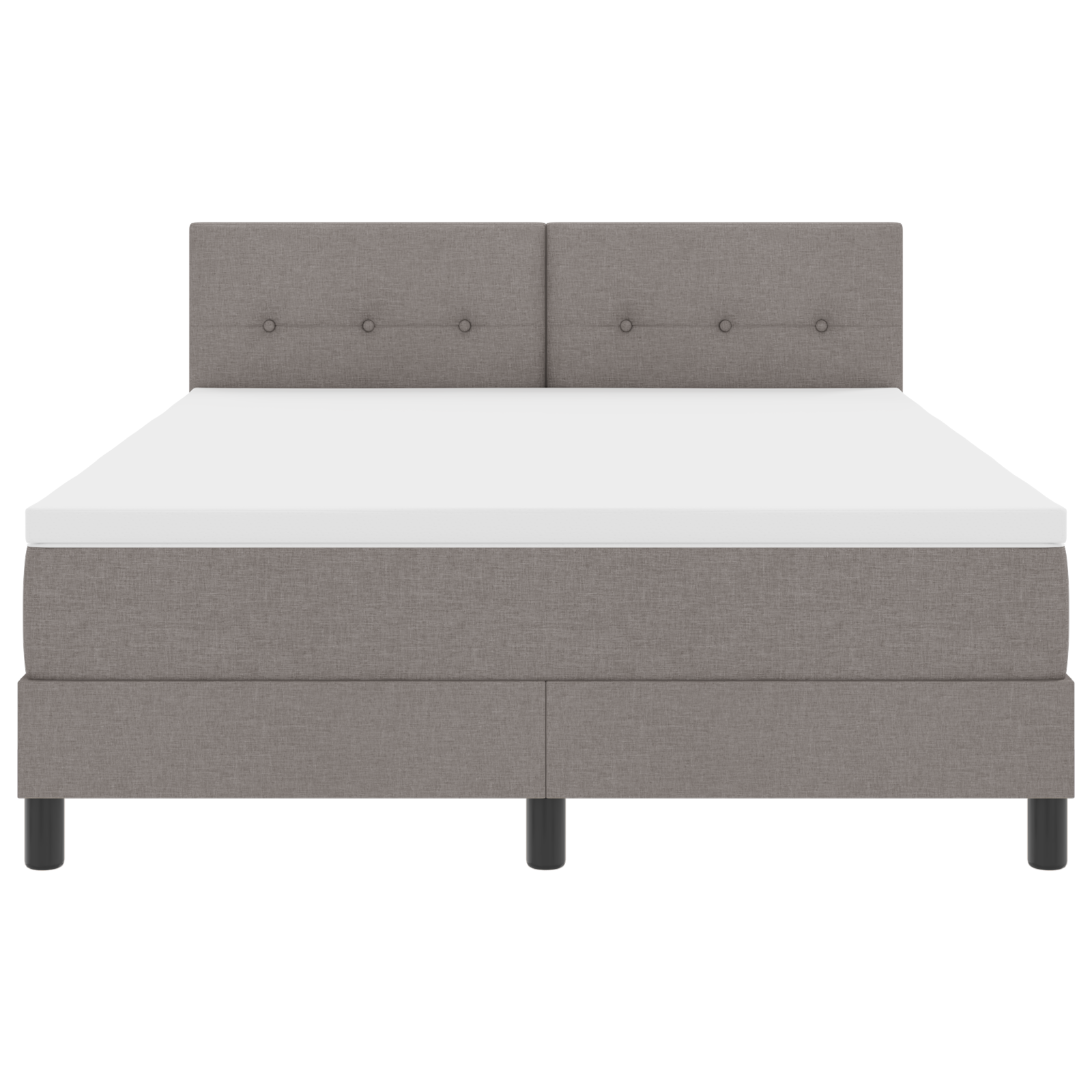 Boxspringbed met matras en LED stof taupe 140x200 cm