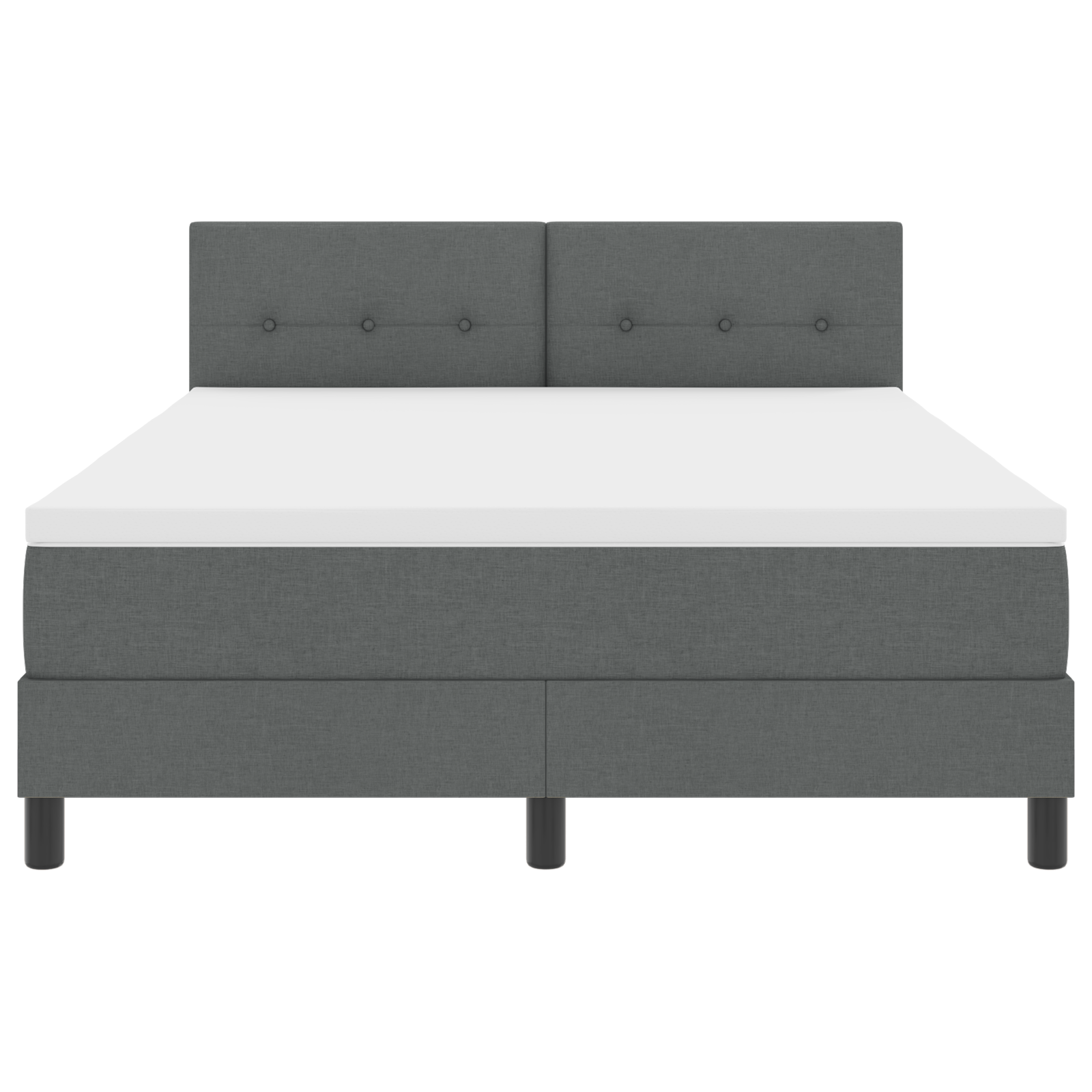 Boxspringbed met matras en LED stof donkergrijs 160x200 cm