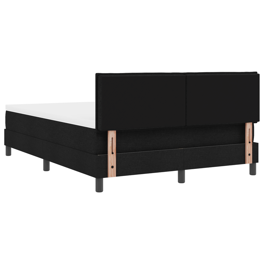Boxspringbed met matras en LED stof zwart 160x200 cm