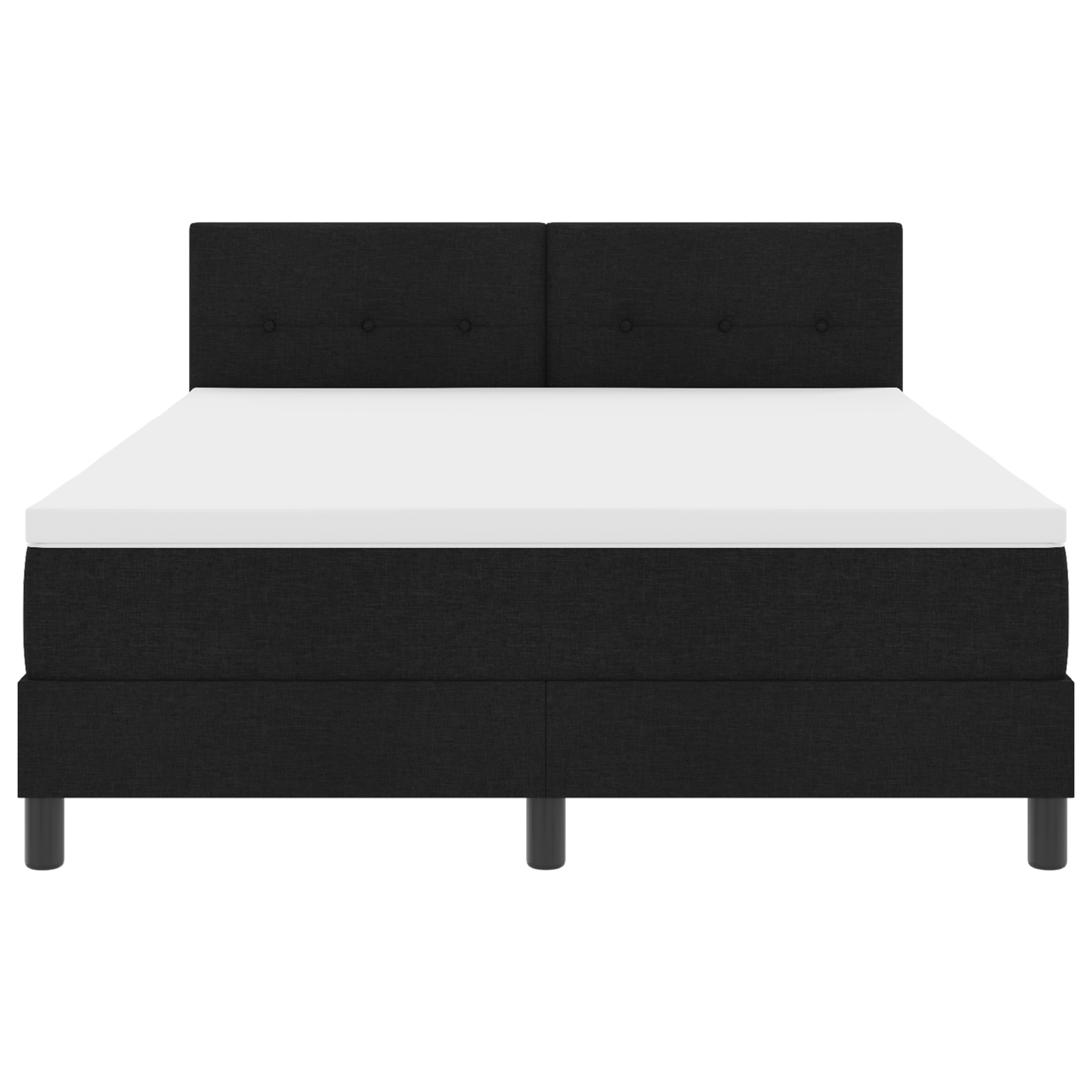 Boxspringbed met matras en LED stof zwart 160x200 cm