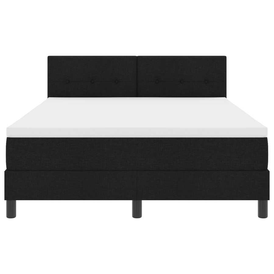Boxspringbed met matras en LED stof zwart 160x200 cm