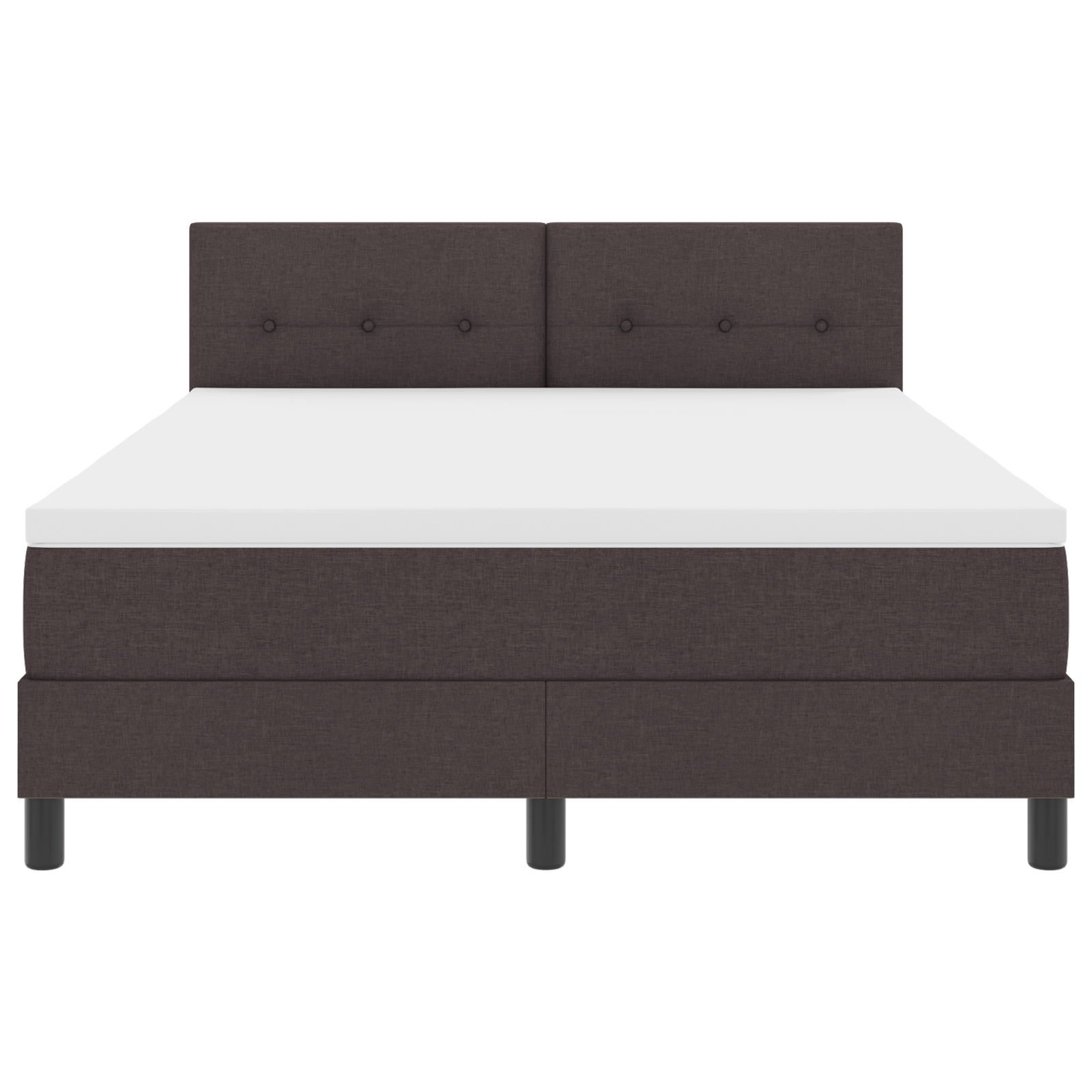 Boxspringbed met matras en LED stof donkerbruin 160x200 cm