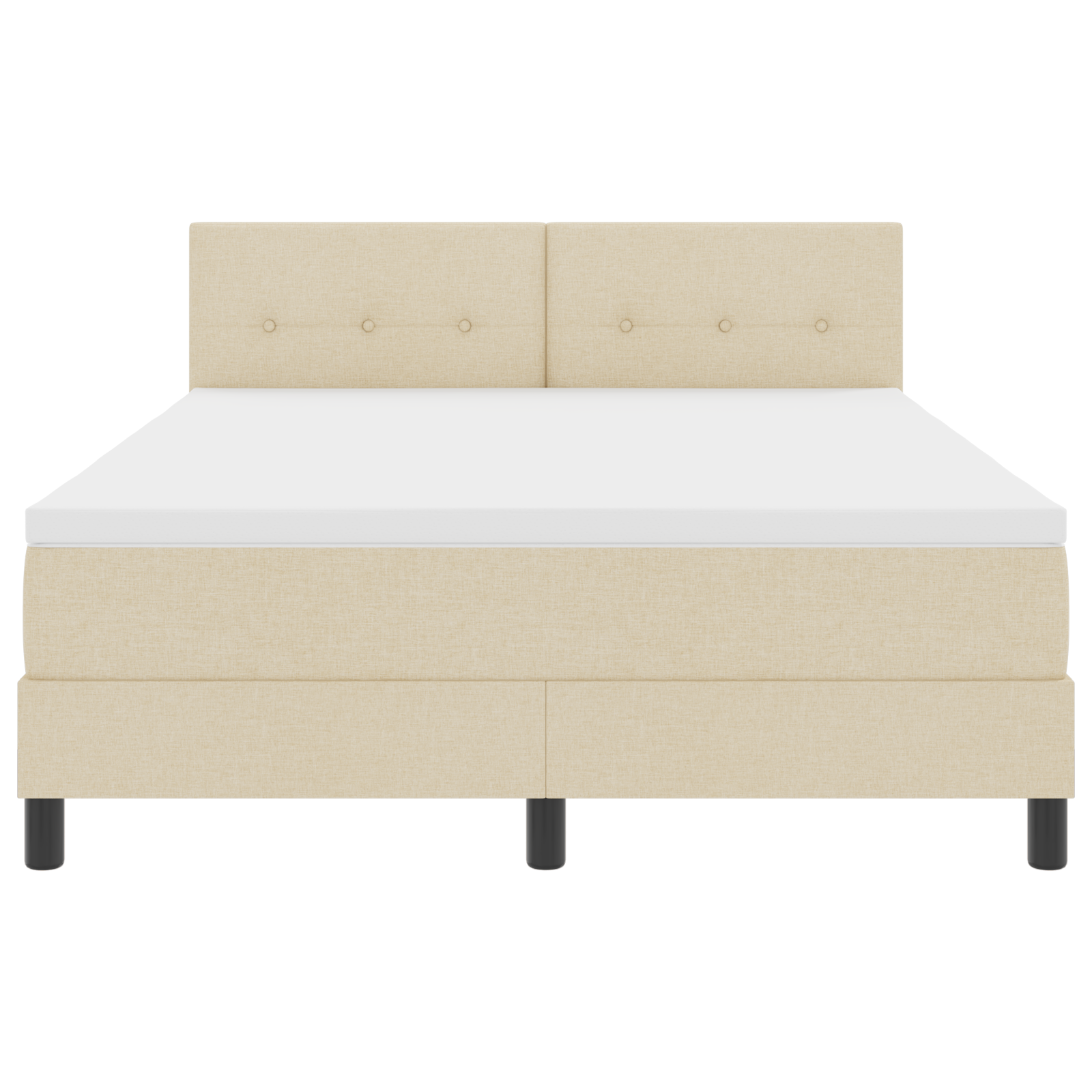Boxspringbed met matras en LED stof crèmekleurig 160x200 cm