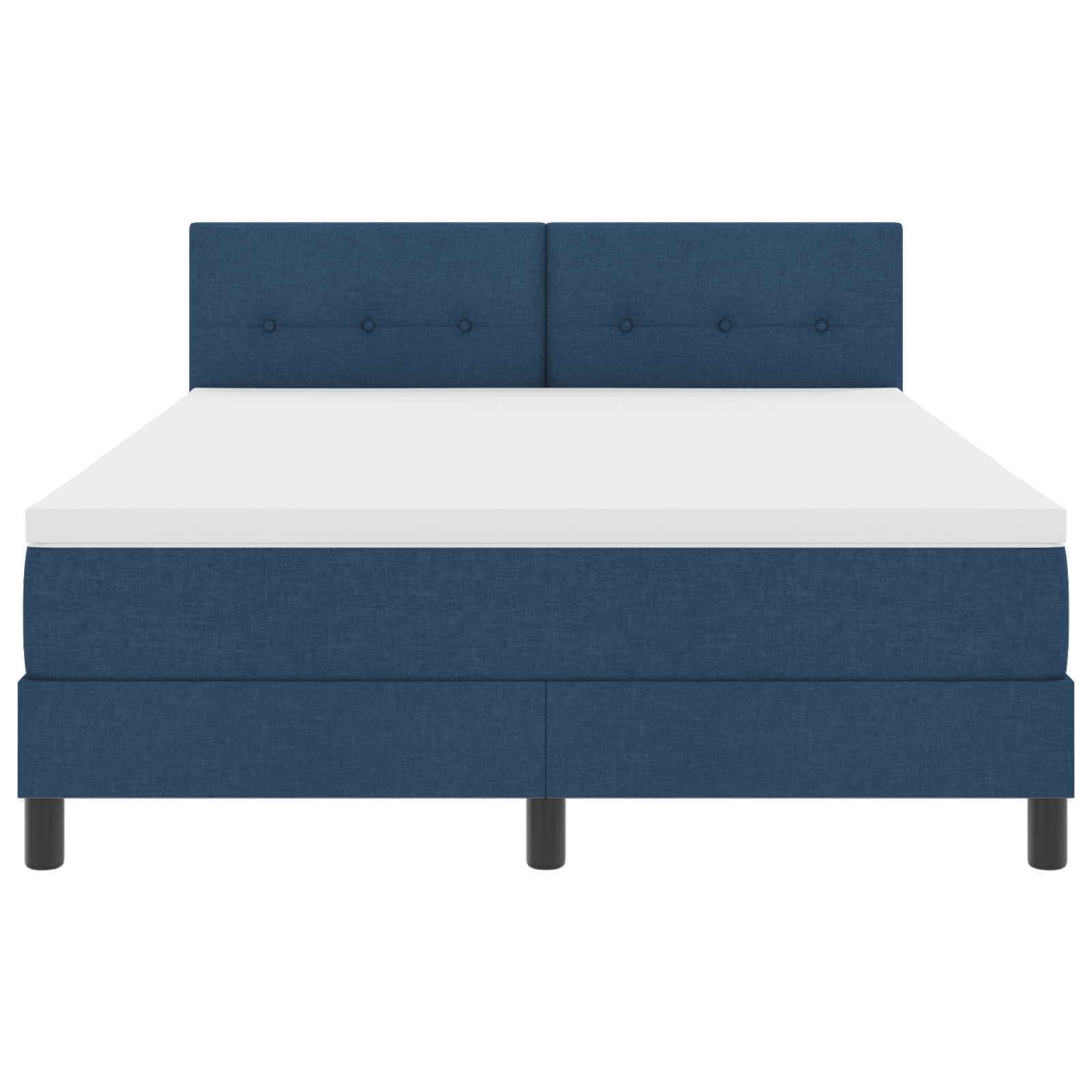 Boxspringbed met matras en LED stof blauw 160x200 cm