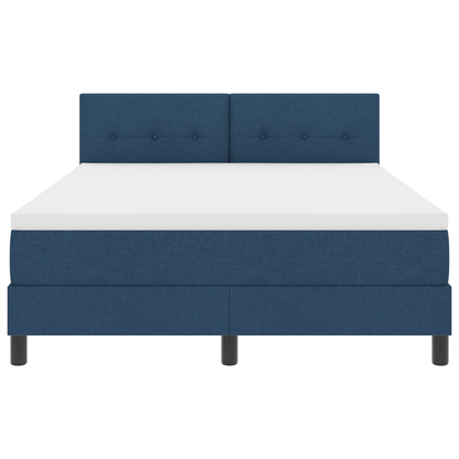 Boxspringbed met matras en LED stof blauw 160x200 cm