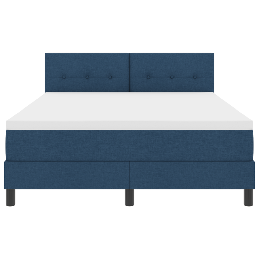 Boxspringbed met matras en LED stof blauw 160x200 cm