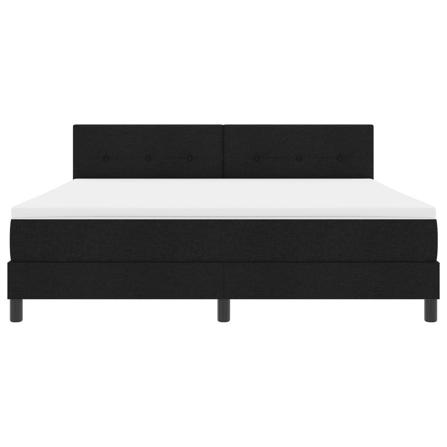 Boxspring Bed met Matras & LED Zwart 180x200 cm Stof