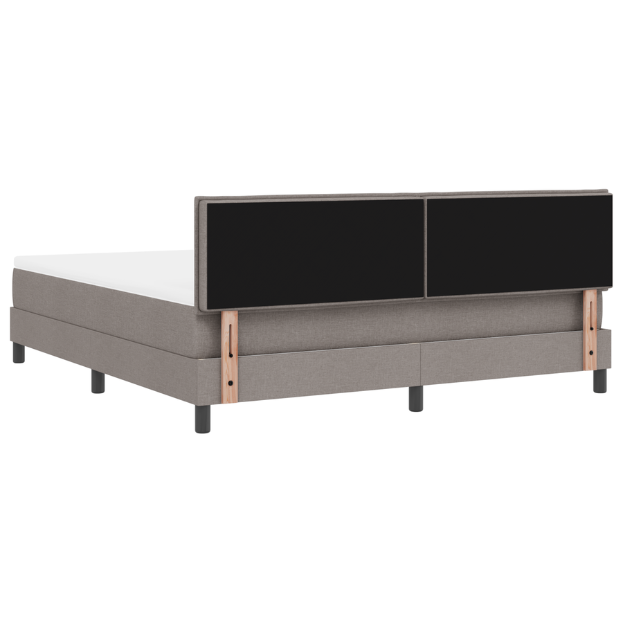 Boxspringbed met matras en LED stof taupe 180x200 cm
