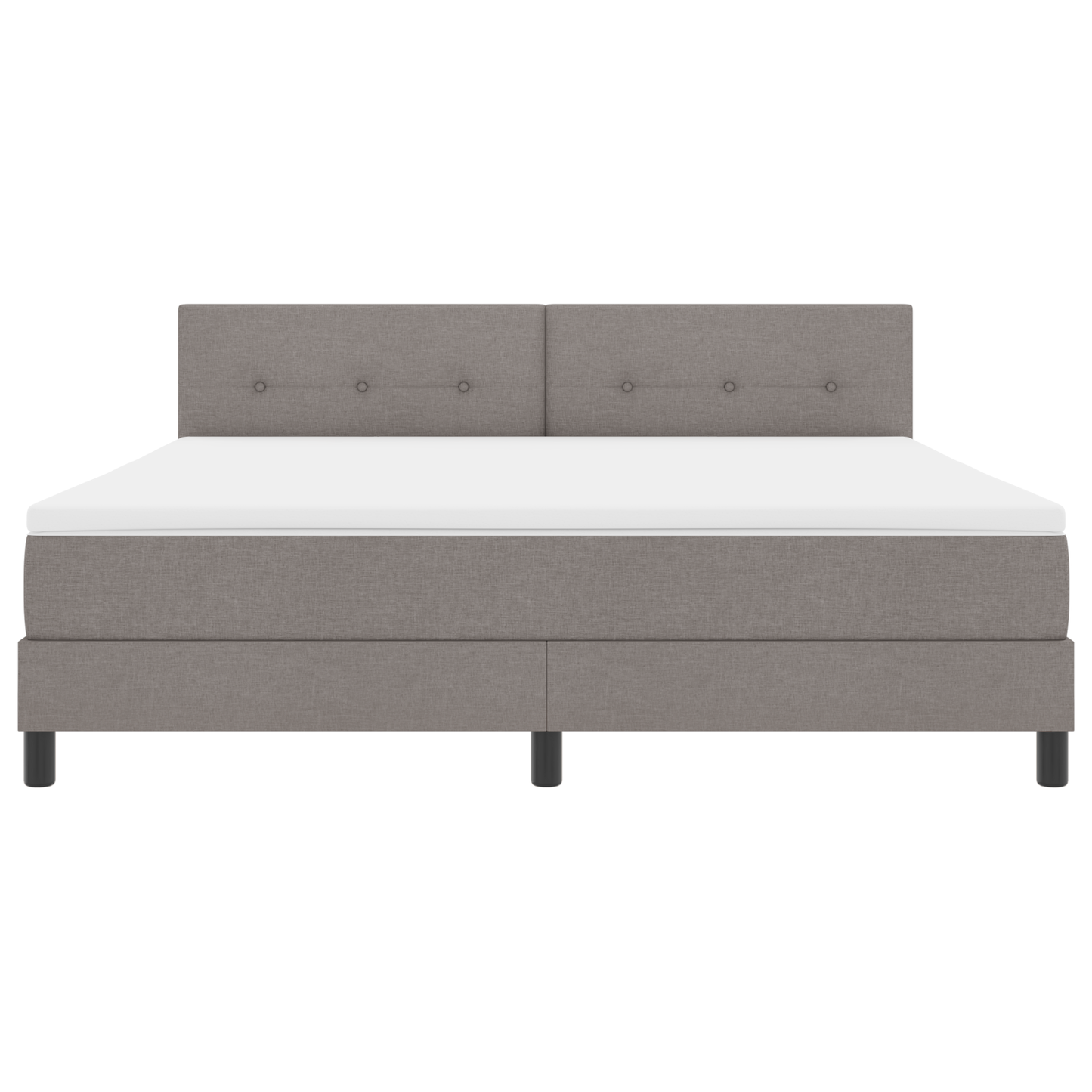 Boxspringbed met matras en LED stof taupe 180x200 cm