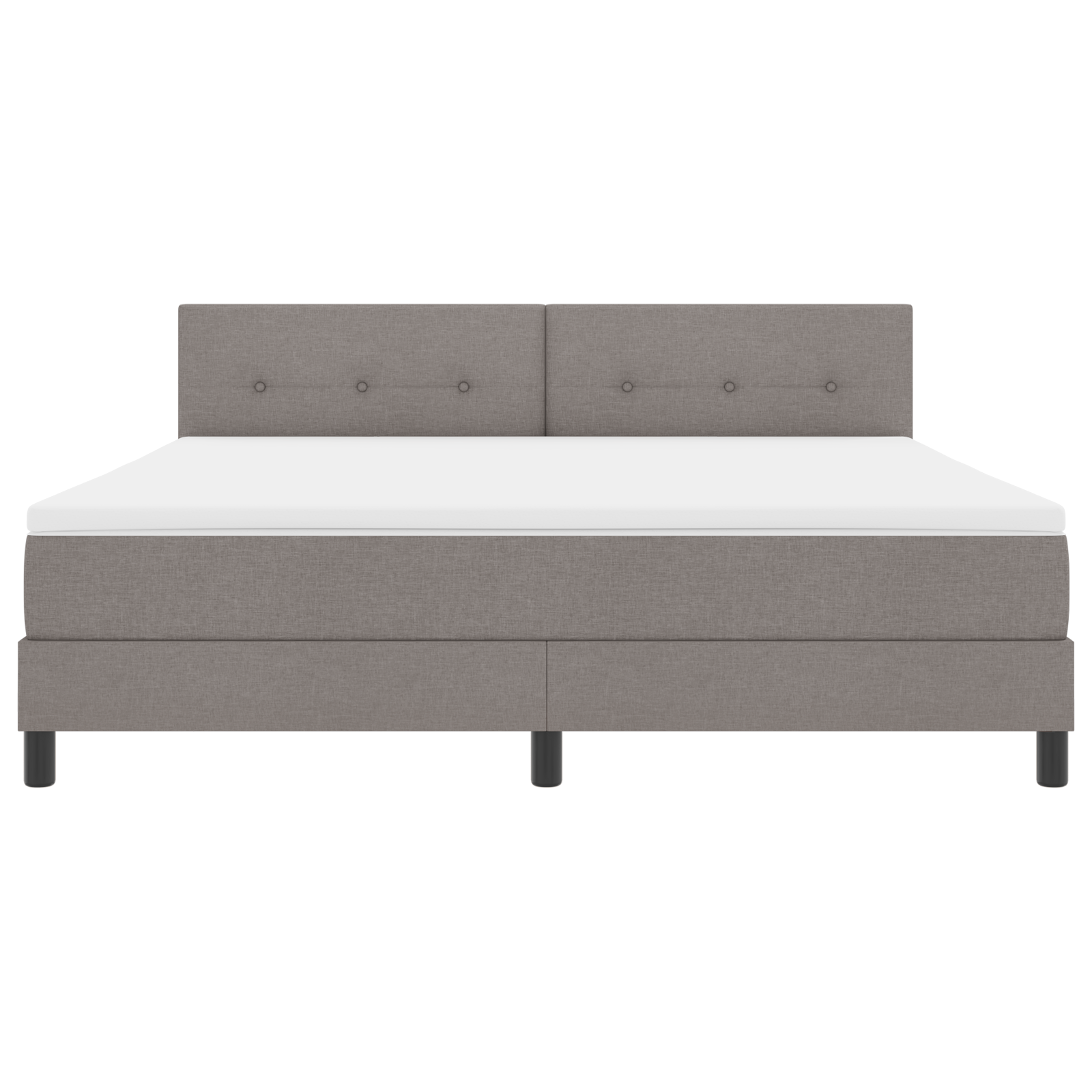 Boxspringbed met matras en LED stof taupe 180x200 cm