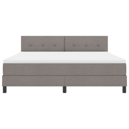 Boxspringbed met matras en LED stof taupe 180x200 cm