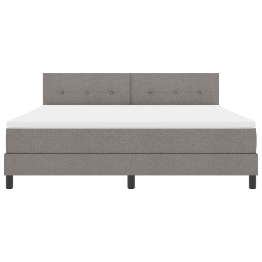 Boxspringbed met matras en LED stof taupe 180x200 cm